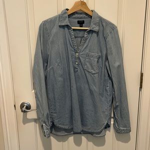 J. Crew chambray button down pullover tunic